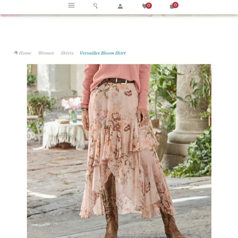 Sundance Catalog Versailles bloom maxi skirt NWOT